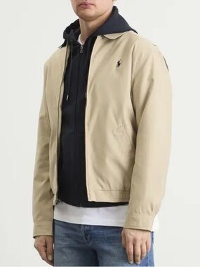 Polo Ralph Lauren Men's Bi-Swing Harrington Jacket Large Khaki Preppy VTG